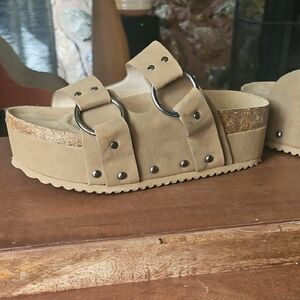 MIA Tan Platform Sandals